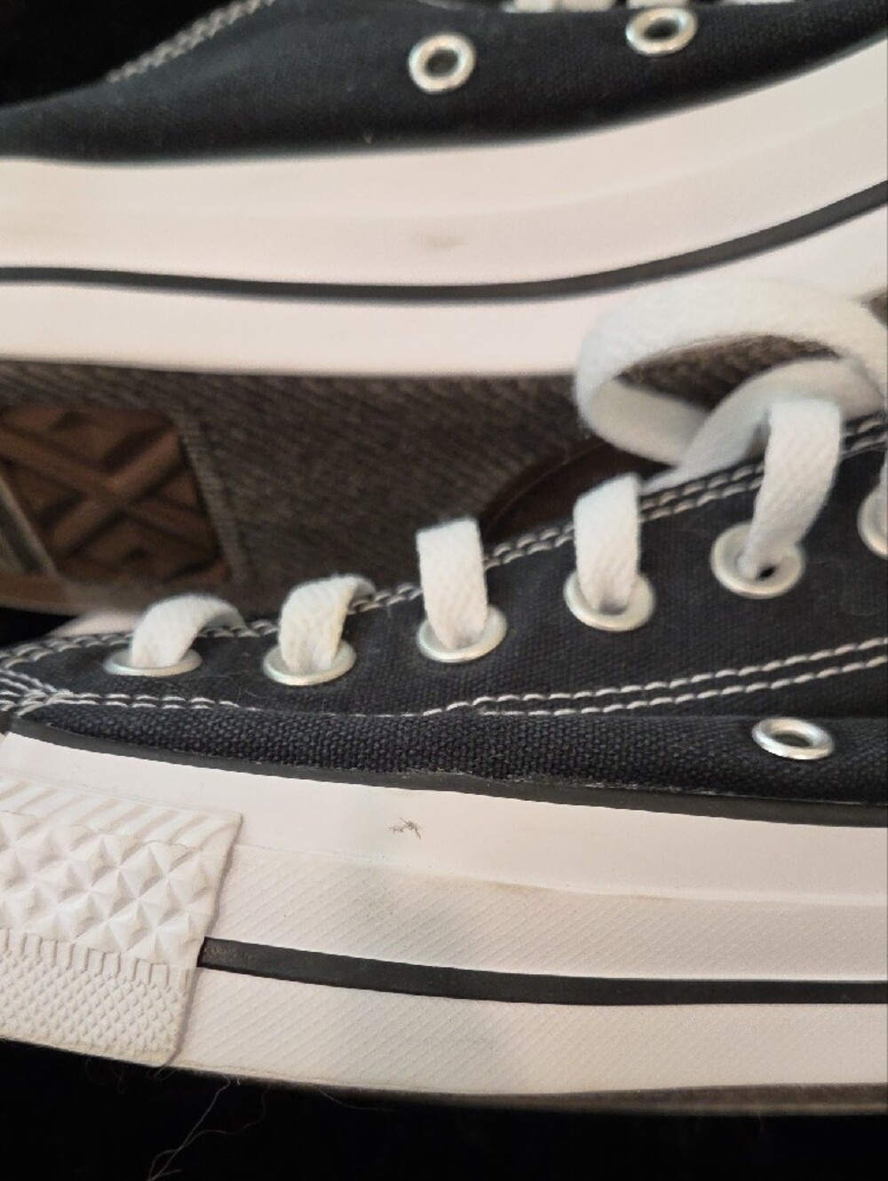 Converse Men's Black Canvas All Star Sneakers - Sz 11 - Picture 12 of 16